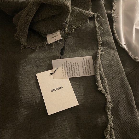 Joah Brown Off-Shoulder green Sweatshirt size small athleisure - Picture 11 of 13